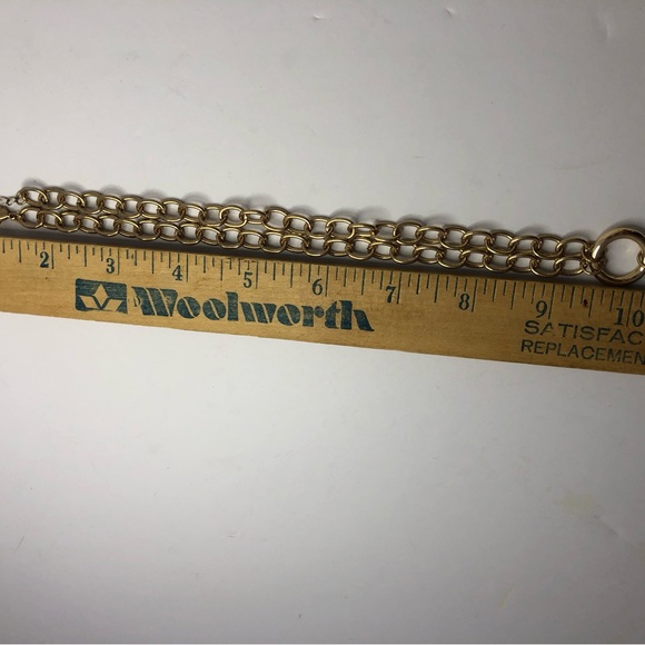 Heart Gold Tone Necklace Turquoise color heart Adjustable Chain - Picture 10 of 10